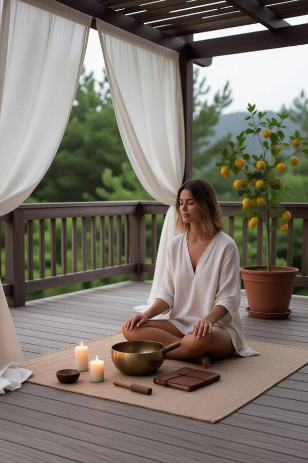 Skapa en meditations-plats utomhus: i kontakt med naturen